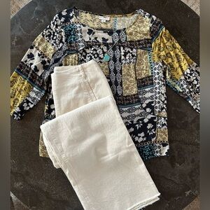 J. Jill | Floral Patchwork Blouse